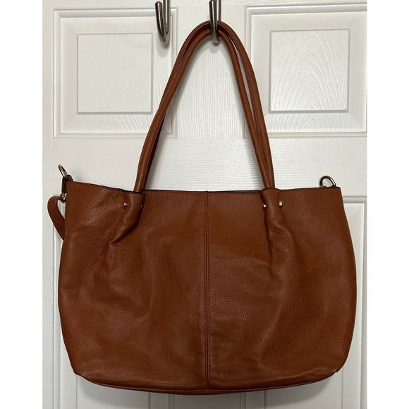 New Directions Women's Brown Large Leather‎ Tote Bag - Picture 1 of 7